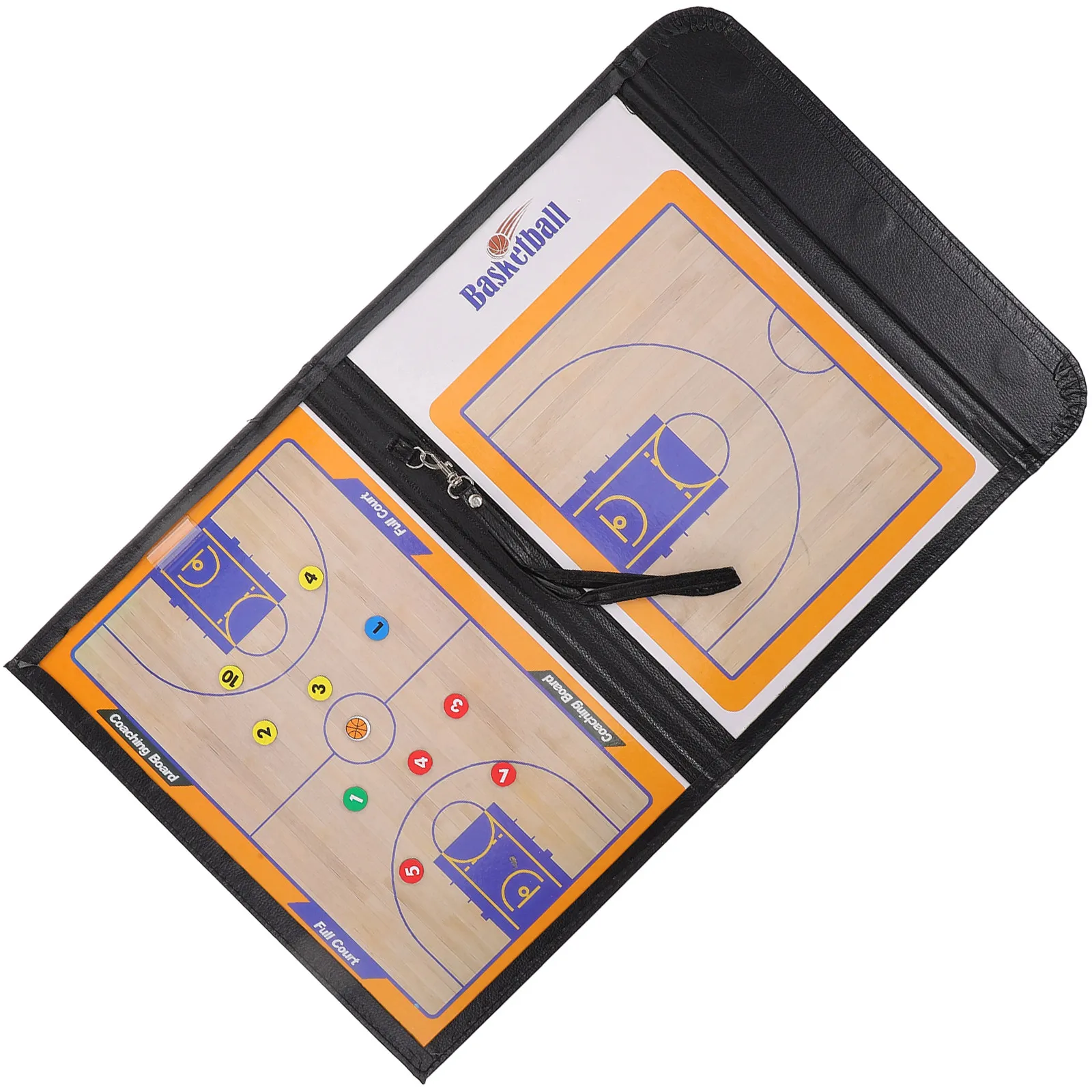Basketball Tri-Fold Coaching Board Foldable Portable Clipboard for Coaches Vivid Color Tactical Training Basketball Drawing