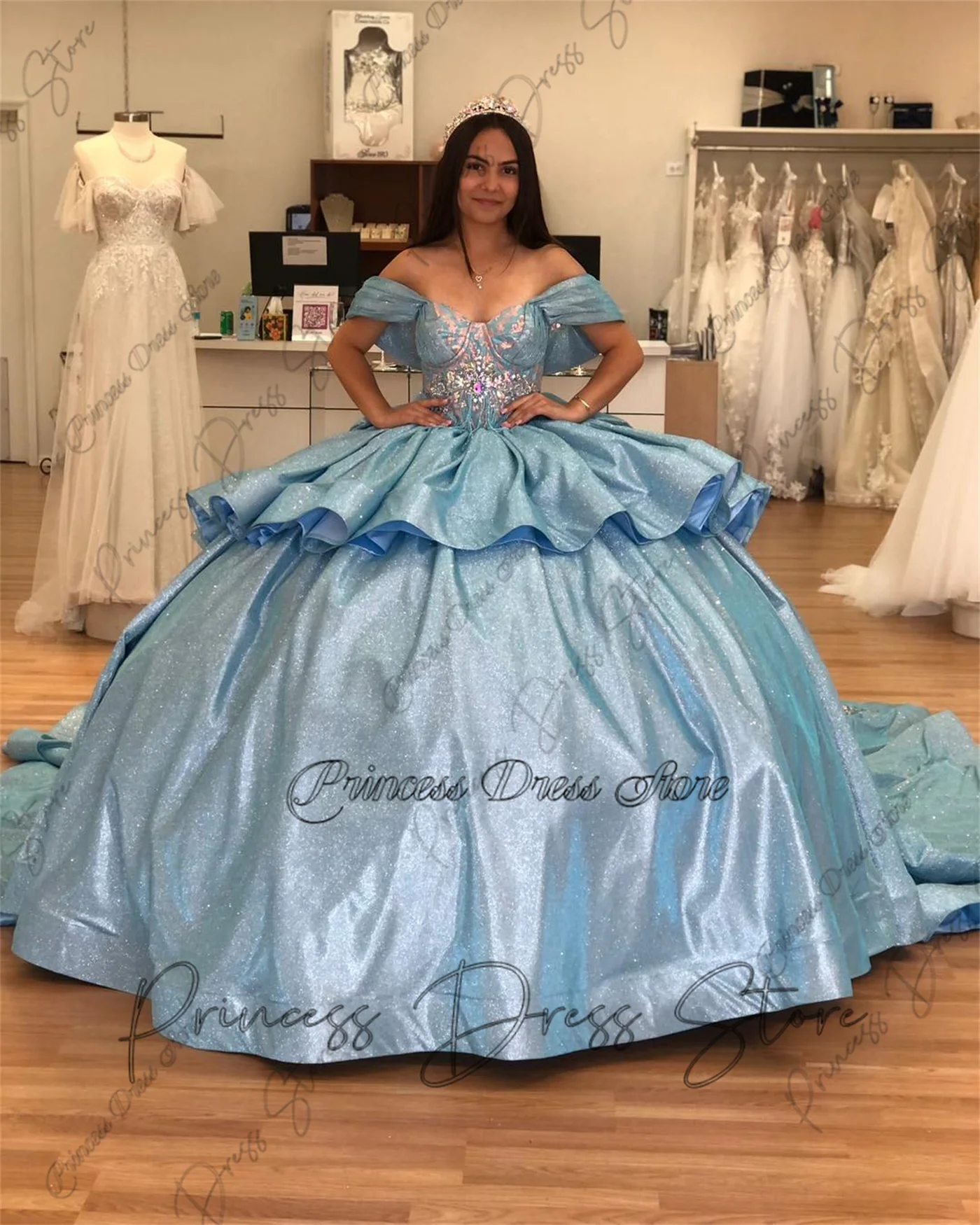 Роскошные Мексиканские платья Quinceanera 2025бант с аппликациями из бисера и длинными рукавами, милое платье 16, платье на день рождения, Vestidos De Gala, по индивидуальному заказу