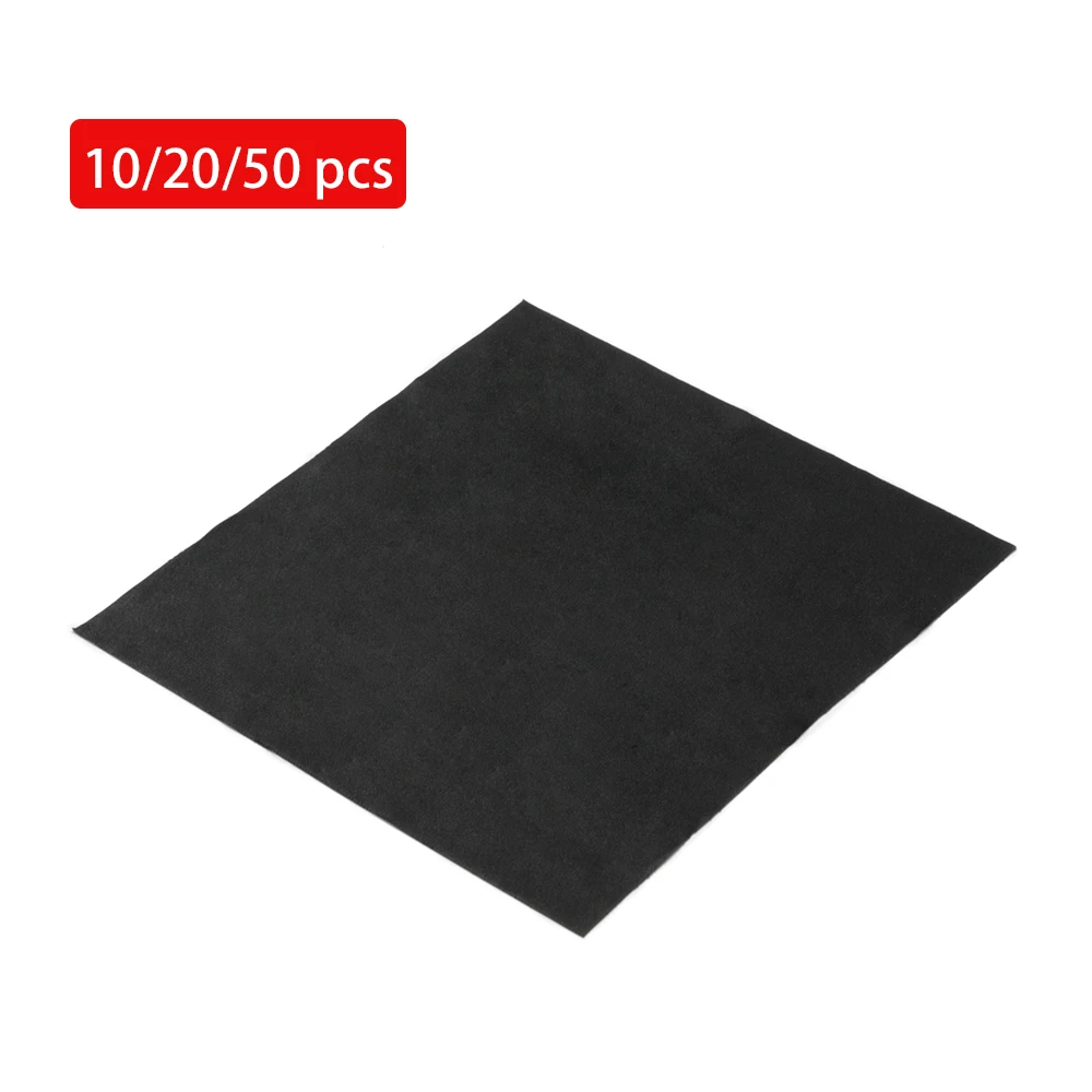 10/20/50pcs Black Cleaning Glasses Eyeglasses Cloth Economy Sunglasses Screen Microfiber Cleaner Cloth Eyewear Accessories