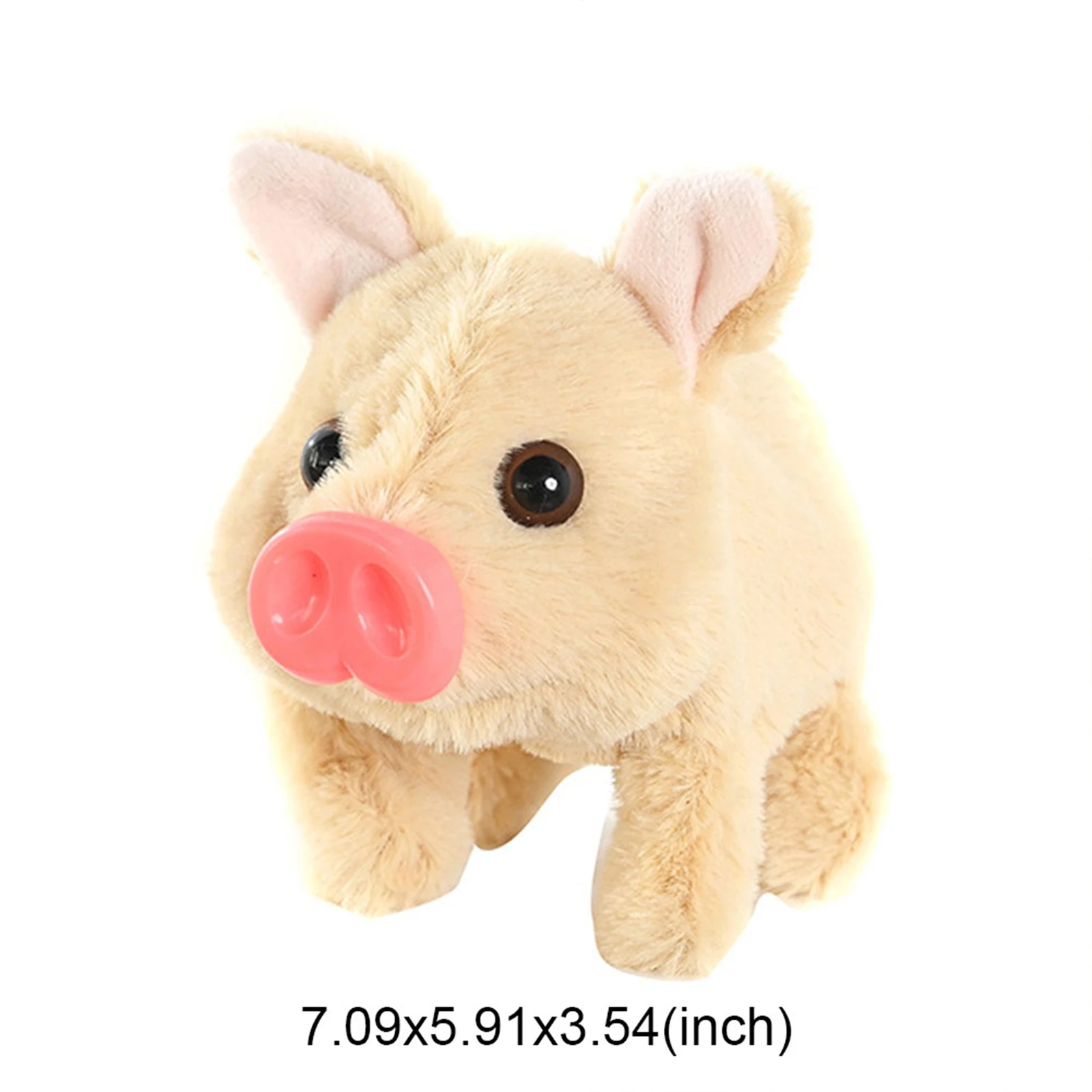 Giocattolo Elettronico Interattivo a Forma di Maiale con Coda che si Muove, Naso che si Muove e Suoni di Maiale, Peluche Animato che Cammina per Amanti degli Animali