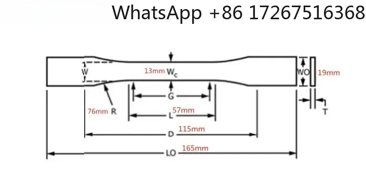 

ASTM638 Standard Plastic Drawing Dumbbell Knife ASTM D638 Cutter Sampling Knife Dumbbell Die