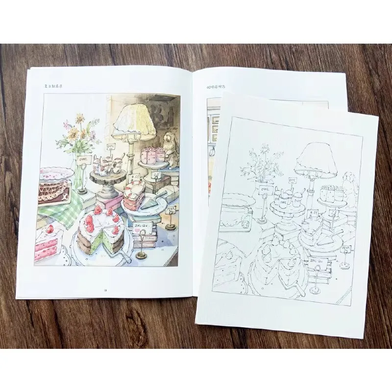 Warm Tone Light Color Painting Course Book WithTeaching Video By Zhu Qu Watercolor Drawing Technique Self-study Tutorial book