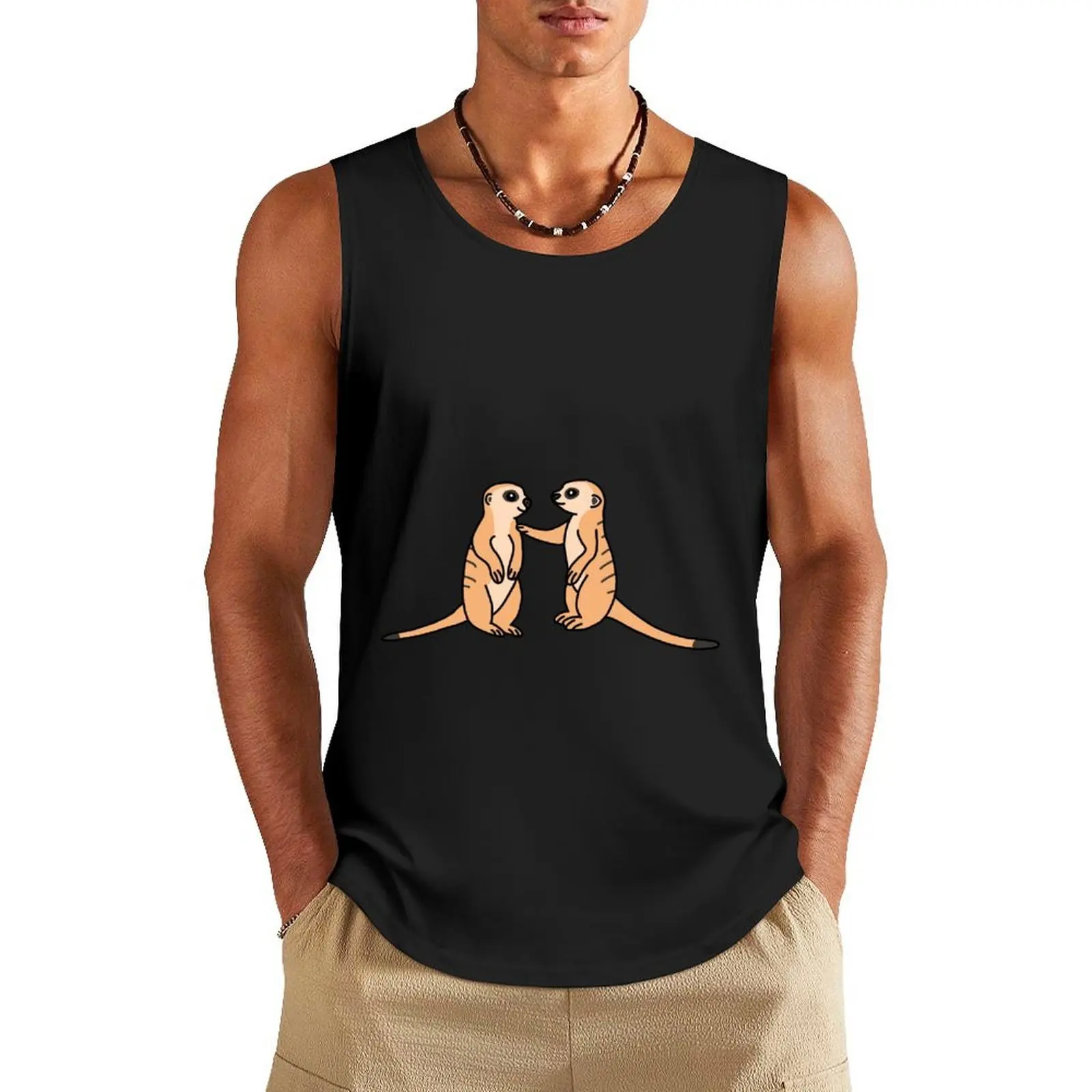 

Meerkats Tank Top best selling products male top gym Men's t-shirts sleeveless t-shirts for men