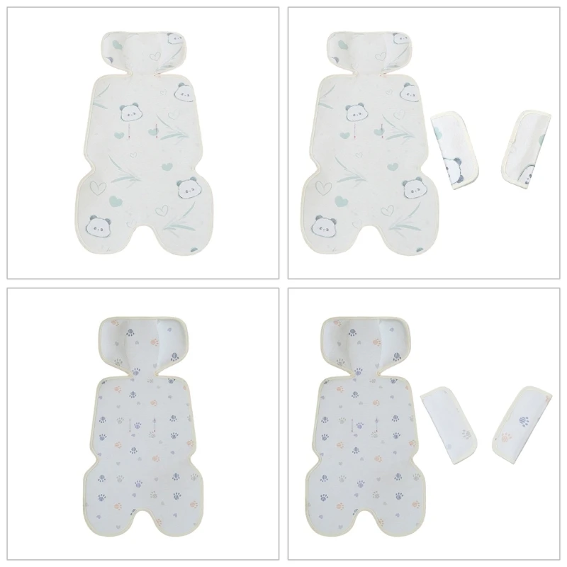 

Comfortable Baby Strollers Cooling Mat Cushion Ice Silk Pad with Multiple Belt Hole Feature for Infant Toddler