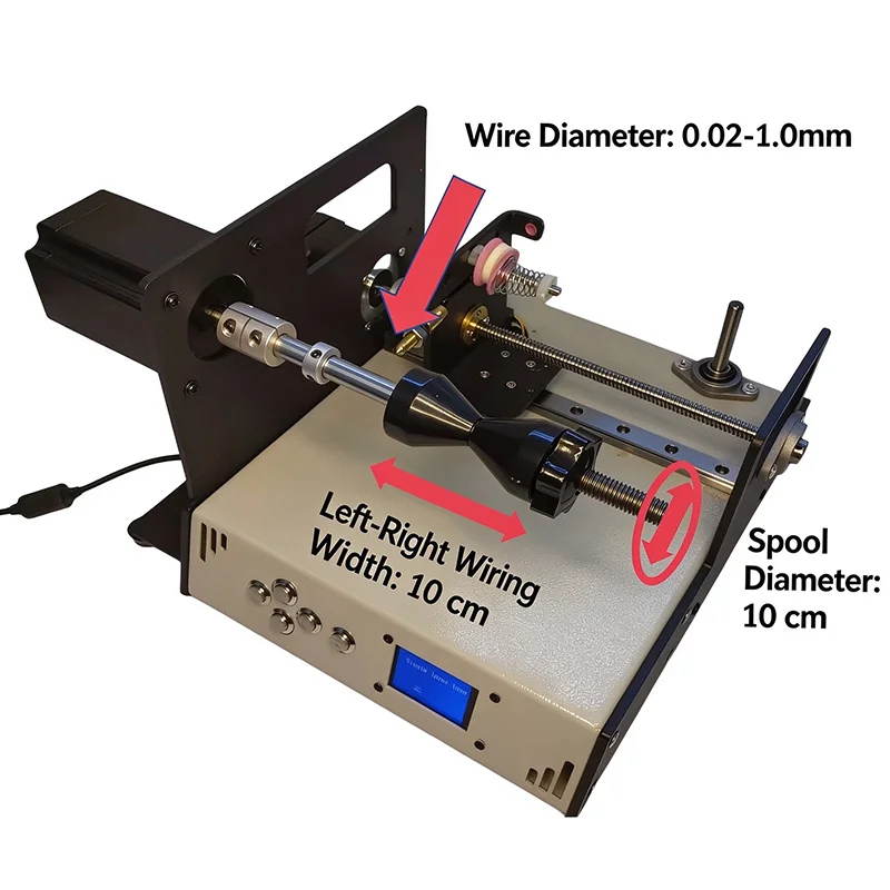 Automatic Wire Winding Machine With Auto‑arranging Function For Optical Fiber Carbon Fiber Tube Amplifier Coil Winding