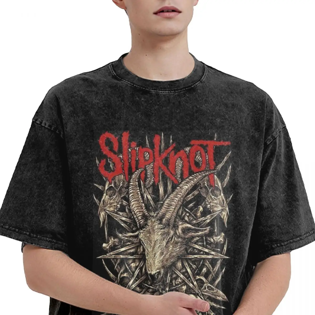 Resembles-S-Slipknot-Style Luxury Retro T Shirts Summer Print Shirt Cotton High Quality Clothing