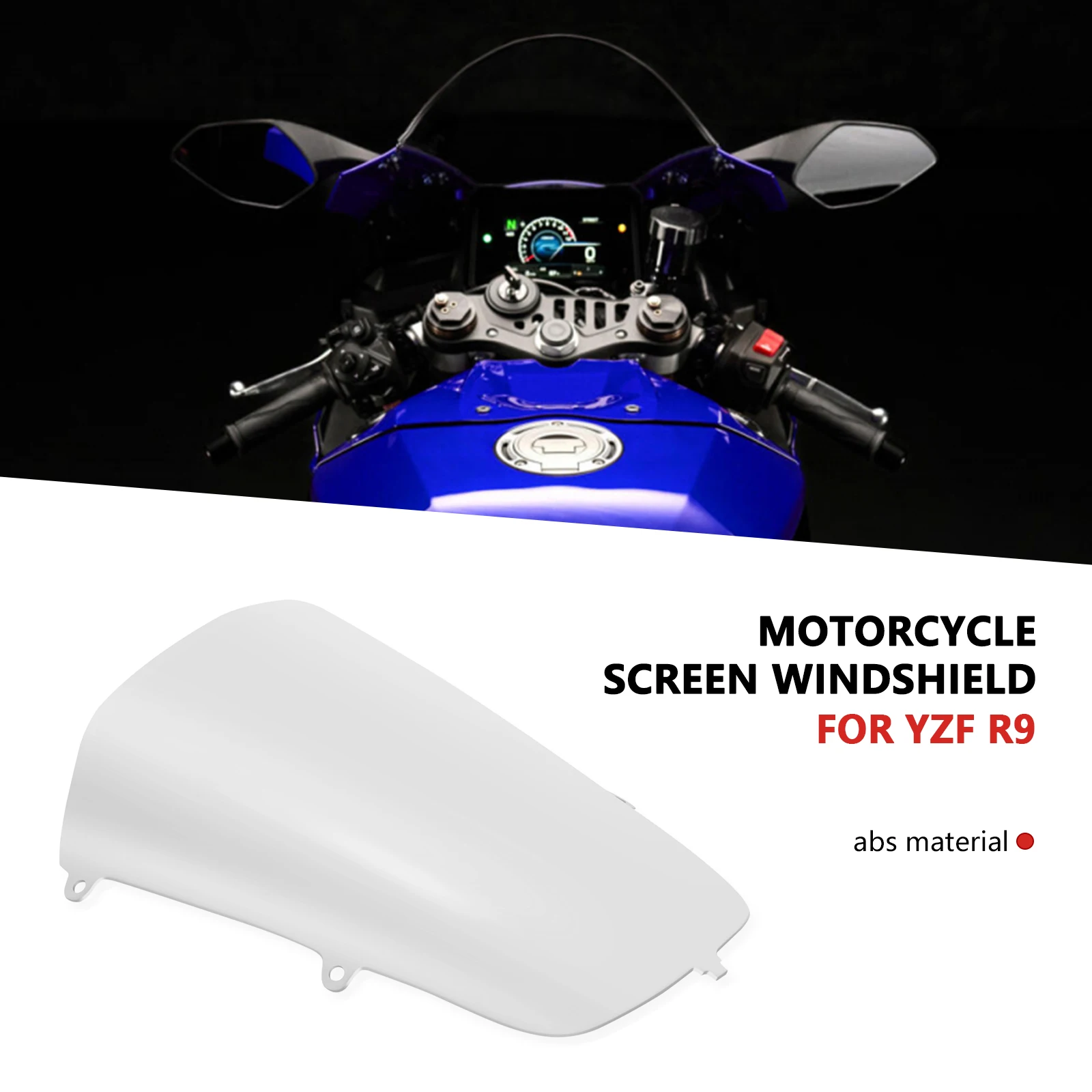 

For YZF R9 yzfr9 competition windshield modified heightened windshield front windshield deflector new accessories