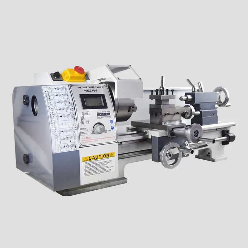 

Hot Sale WM210V Digital Metal Lathe/38mm Spindle Through Hole Diameter, 900W Brushless Motor All Metal Gear Lathe