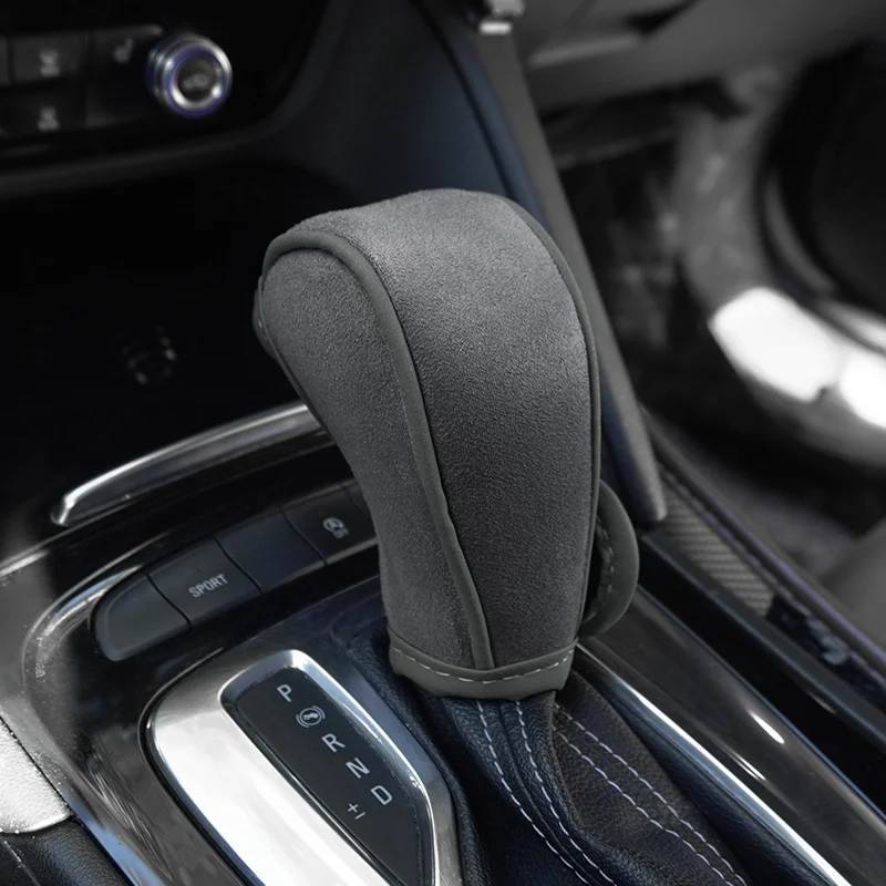Suede Car Gear Shift Knob Cover Protective Sleeve Wear Resistant Comfortable Grip Gear Lever Non- slip Auto Interior Accessories