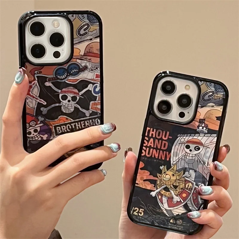 

Hot One Piece Magnetic Matte Armor Shockproof Case For iPhone 15 14 13 12 11 16 Pro Max Plus Anime Magsafe Wireless Charge Cover