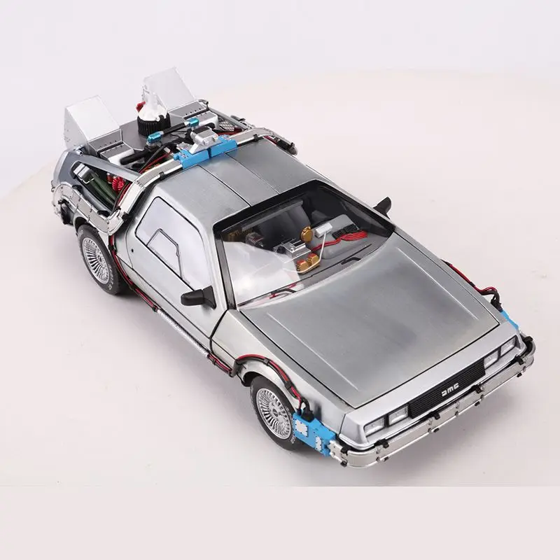 Hot Wheels BACK TO THE FUTURE TIME MACHINE WITH MR.FUSION 1/18 Metal Die-cast Model Toy HGM12