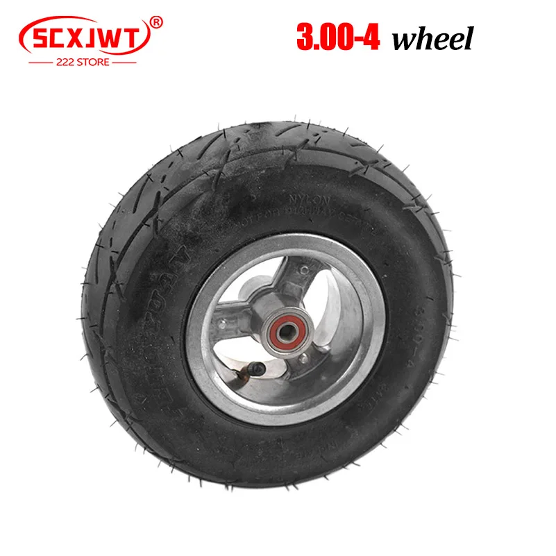 3.00-4 tire wheel 10 inch tyre and inner tube +4 alloy rims hub for electric scooter Gas bike motorcycle