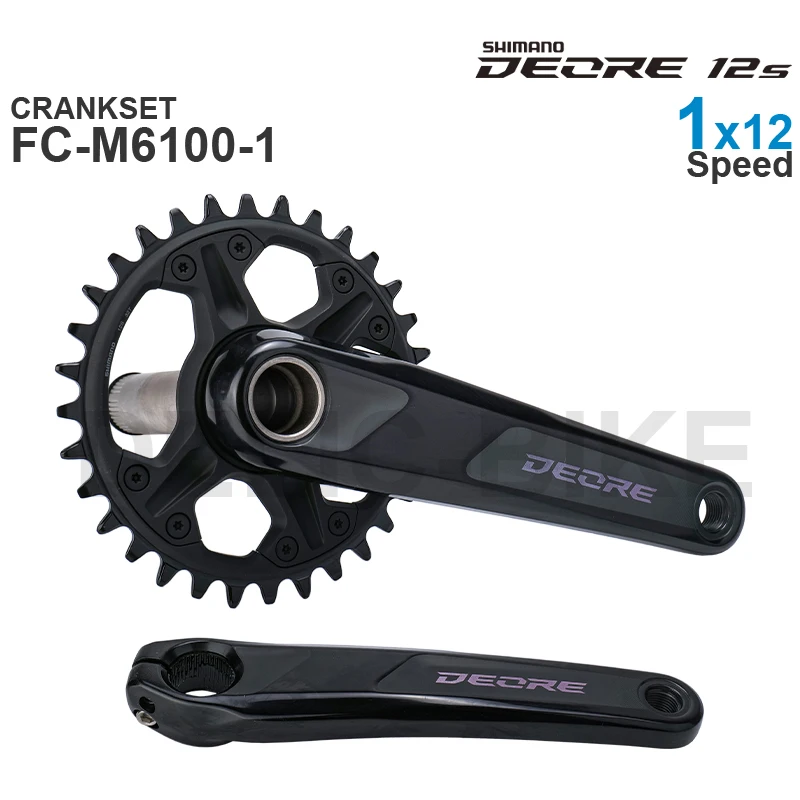 SHIMANO DEORE FC-M6100-1 FC-M6120-1 MTB Crankset 1x12-speed Oryginalne części — zdjęcie 6