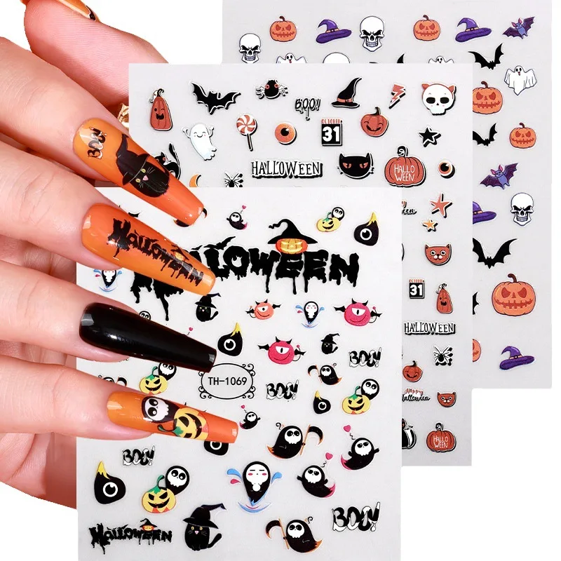 2023 Nieuwe Populaire Halloween Nagelsticker Diy Undead Night Glow Nagelsticker Kleine Stickers Nagelsticker Sa11