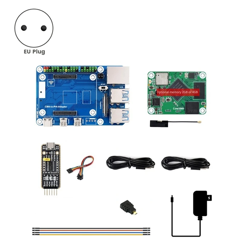 Комплект модулей Core3566 Rockchip RK3566 Четырехъядерный процессор Высокопроизводительный вычислительный для Raspberry Pi CM4