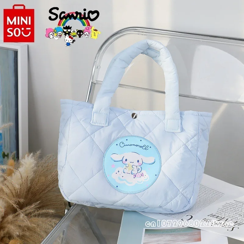 Miniso Sanrio новая женская сумка модная Высококачественная Хлопковая Сумка мультяшная свежая Вместительная женская сумка для покупок