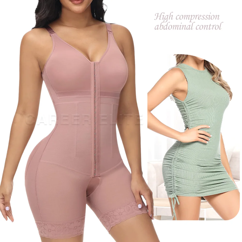 Faja de alta compresión para mujer, corsé Bbl poscirugía, ropa moldeadora de cuerpo completo, Control Abdominal de realce, Fajas adelgazantes sin costuras