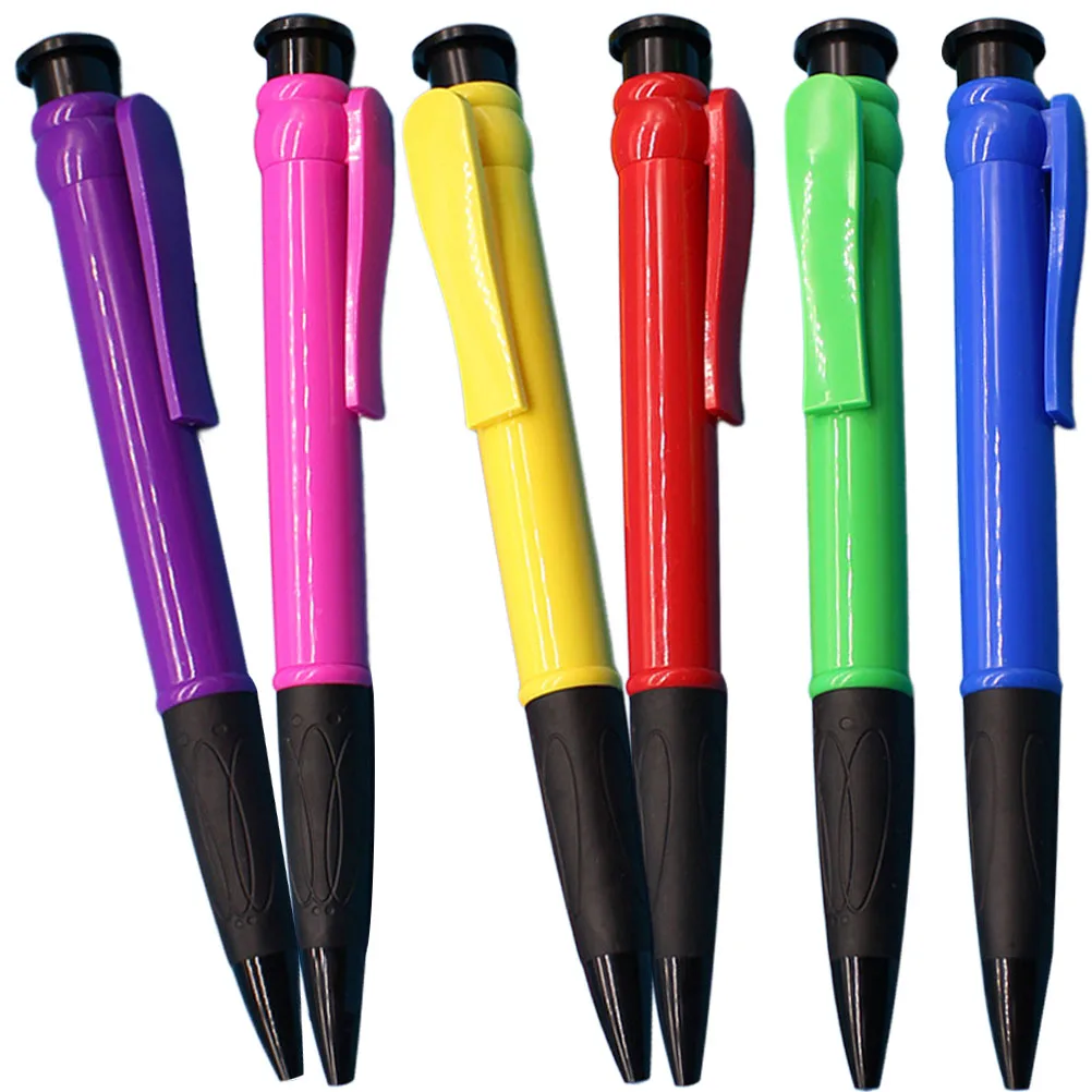 

6Pcs Click Ballpoint Pens Portable School Office Daily Use Writing Pen Ergonomic Multi-Function Tool Pen
