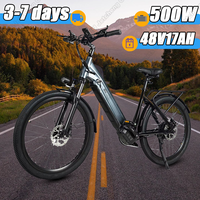 CMACEWHEEL L26 Electric Bicycle 500W Motor 48V17AH Lithium Battery Electric Bike Hydraulic Disc Brake 26 inch Tires City Ebike