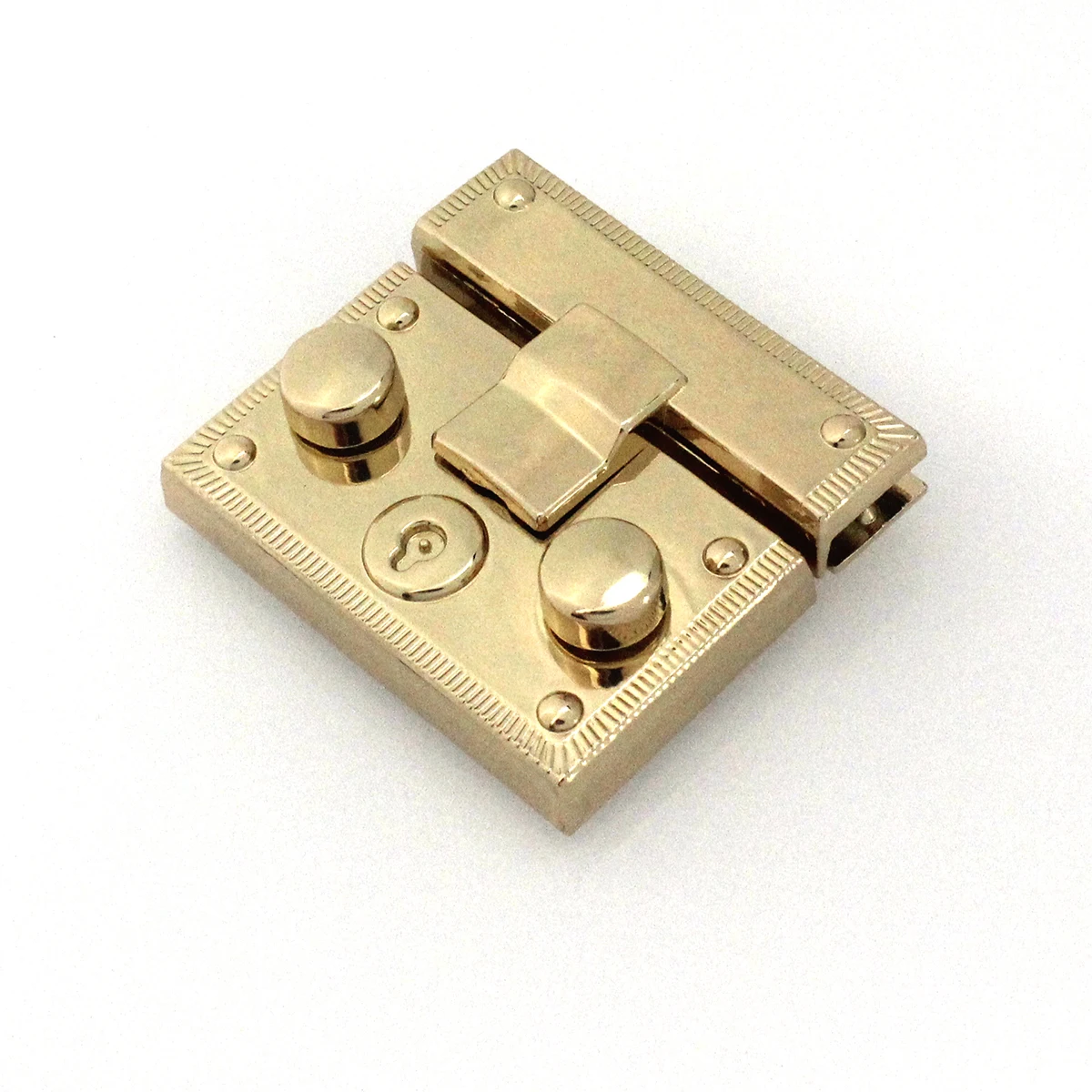 1pcs Metal Zinc Alloy Rectangle Push Lock Durable Novel design For Bag Luggage Hardware DIY Leather Craft Accessorie with Washer