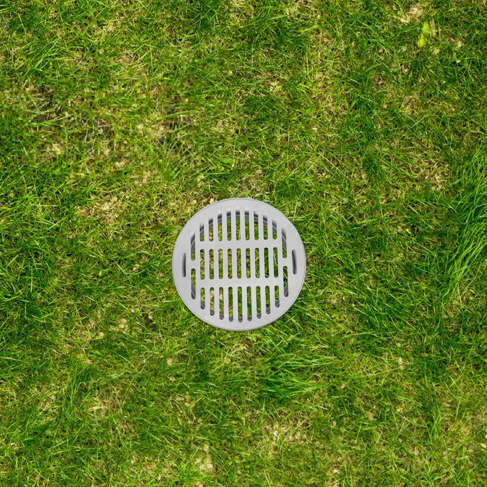 Cubierta de desagüe de suelo de acero inoxidable 304 engrosado para exteriores, drenaje de ducha de alta capacidad, diseño con ranura antiobstrucción para jardín y patio