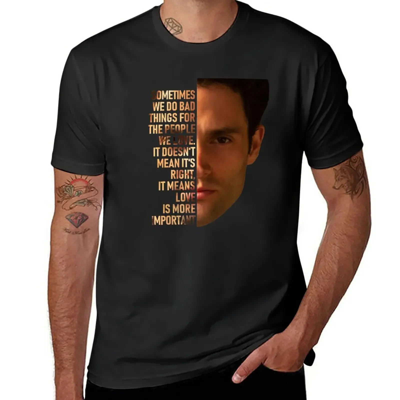 You Joe Goldberg T-Shirt customs design your own vintage clothes black t-shirts for men