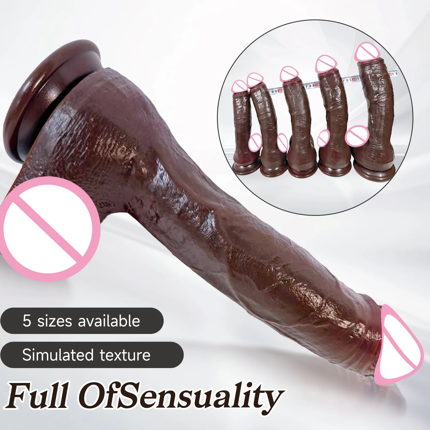 Super Long Skin Dildo Penis Medical Silicone Realistic SexToy For Women Masturbator Makeup Dildo Strapon Suction Cup Dick Adults