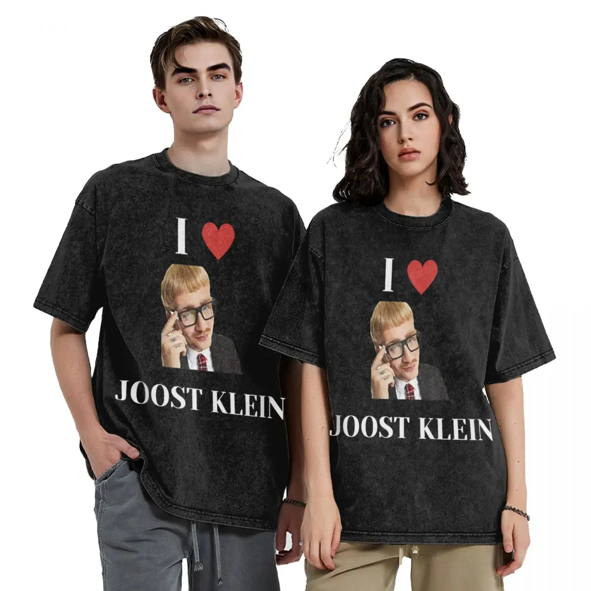 Printed I Love Joost Klein Washed Shirt Outfit Harajuku T-Shirts 2024 Eurovisions Song Contest Malmo for Men Women Tee Shirt