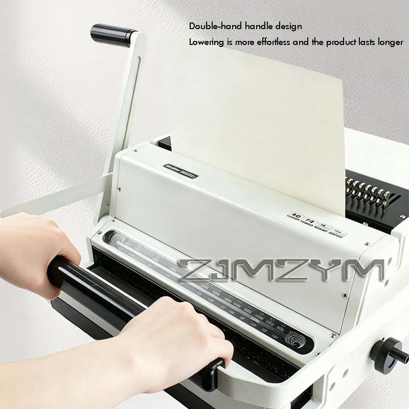 Binding Machine 2:1+3:1 Double Wire Binding Machine Single-pass 25 Pages Punching Suitable for Book and Calendar Spiral Binding