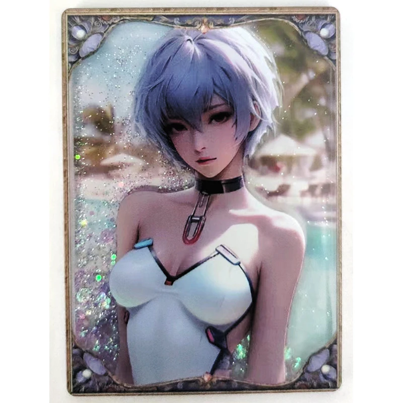 Goddess Story Pr Series Quicksand Card Hyuga Hinata Ayanami Rei Anime Game Collection Rare Cards Cartoon Board Game Toys  Gift