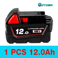 Original Replacement for Milwaukee M18 Battery 18V 12.0Ah/9.0Ah Lithium Battery for 48-11-1815 48-11-1850 2604-22 High Capacity