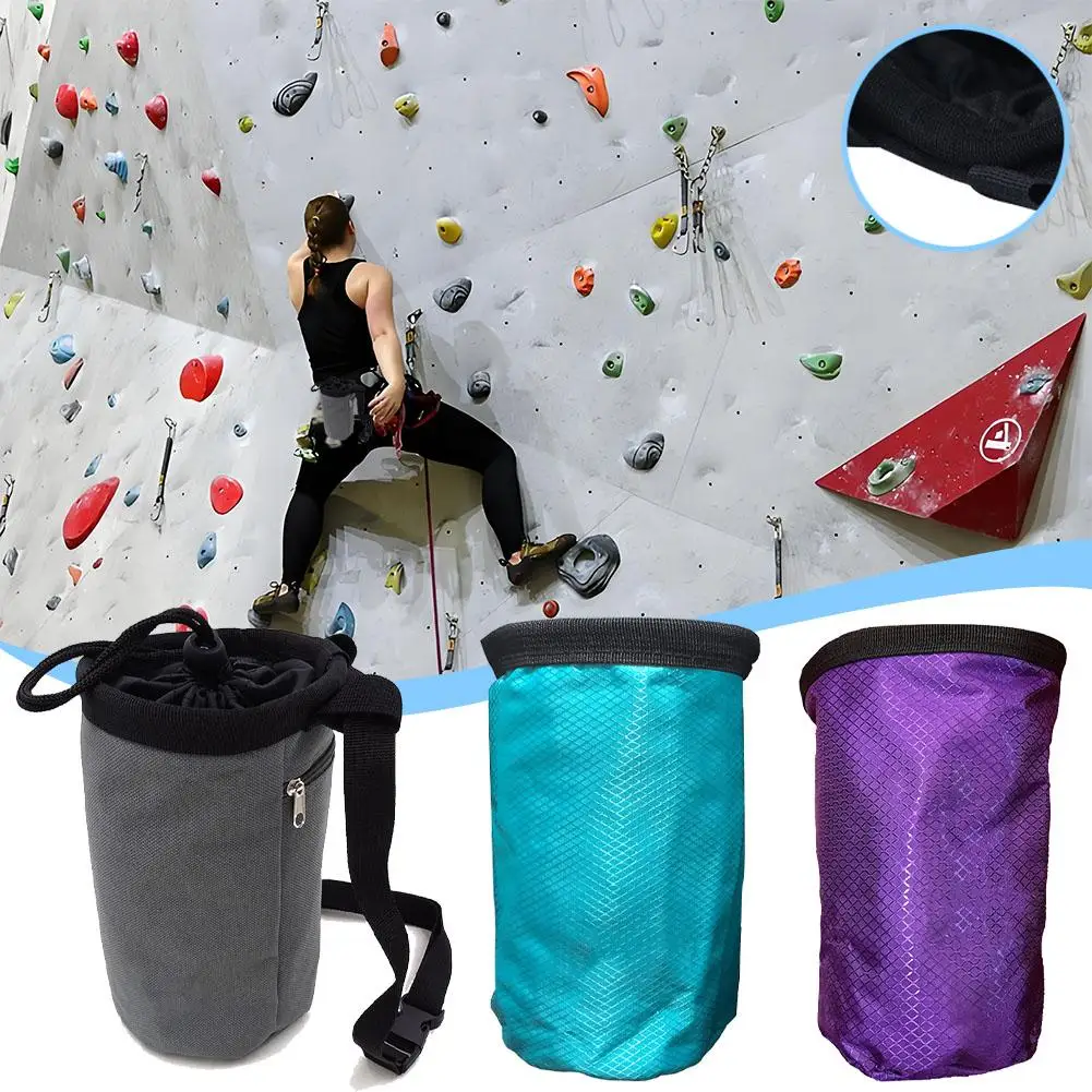 Worek na magnezję wspinaczka skałkowa torba na kredę wodoodporna kieszeń do podnoszenia ciężarów Outdoor Bouldering Magnesia etui sprzęt