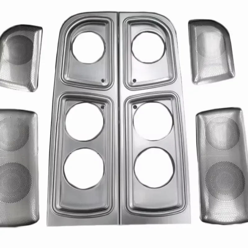 Car Decoration Dashboard Speaker Silver Grille Car Audio System Cover