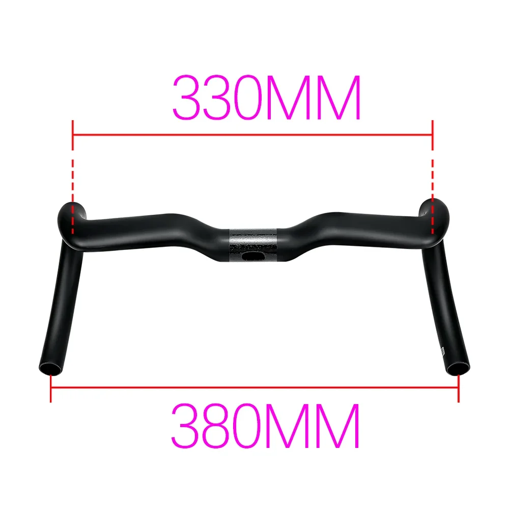 BALUGOE Competition Lift 20mm Highway Bicycle Bend Handle Extraverted Sprint Type Bicycle Handlebar Ultralight Carbon Fiber UCI image 3