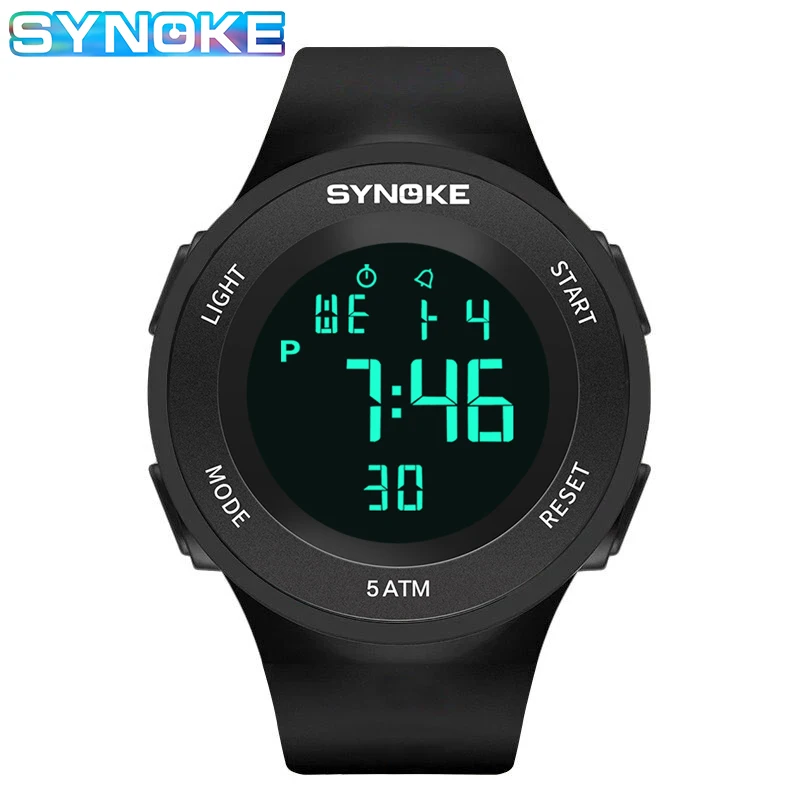 SYNOKE Men Watches Waterproof Digital Wristwatches LED Alarm Women Sports Watch for Men