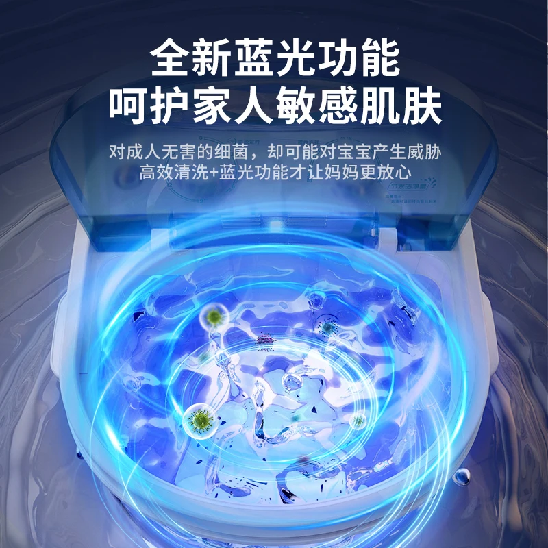 غسالة منزلية صغيرة نصف أوتوماتيكية بقوة 220 فولت مع وظيفة الجفاف، مناسبة لملابس الأطفال والملابس الداخلية