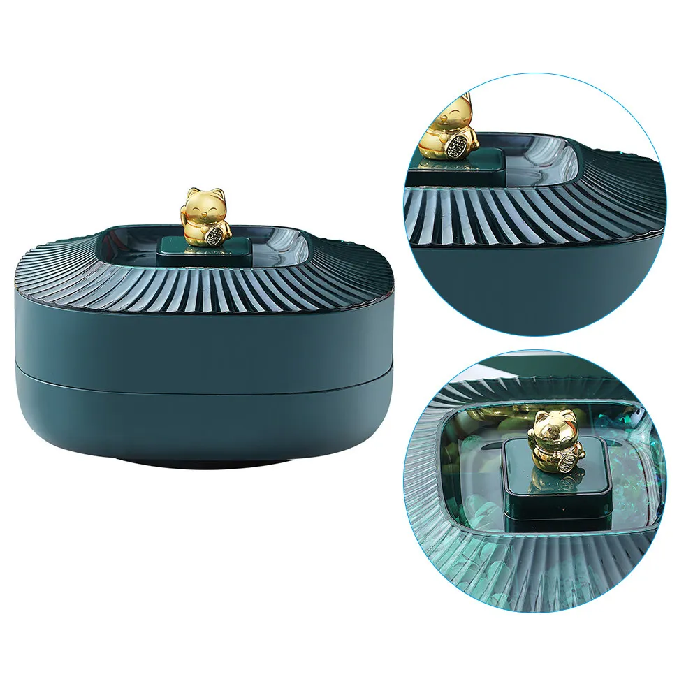 

1pc Double Layer Dried Fruit Tray Plastic Snack Storage Plate Party Dessert Stand Decorative Serving Tray Modern Tea Table