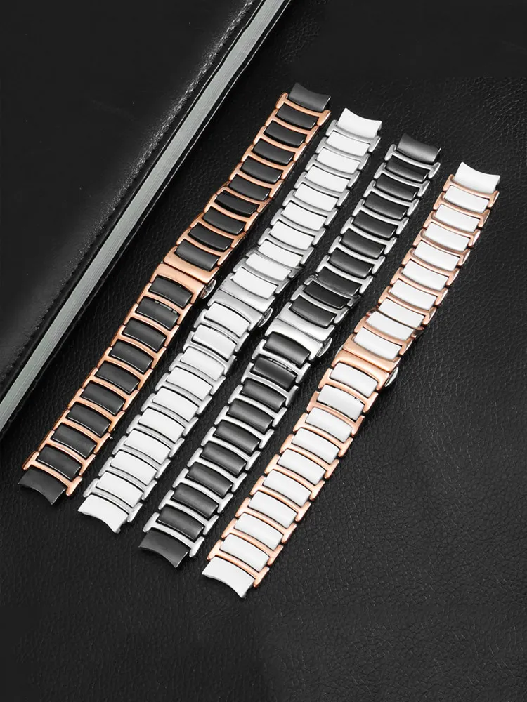 Ceramic Watch Strap Is for Radar Crystal Extract Series Watch R30927722 Stainless Steel Bracelet Men's and Women's Arc Bracelet