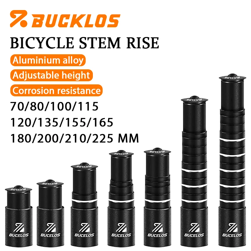 BUCKLOS Fahrrad Vorbau Rise Up 30-155mm Fahrrad Vorbau Verlängerung Aluminium Legierung Mountainbike Lenker Raise Adapte 28,6 fahrrad Teile