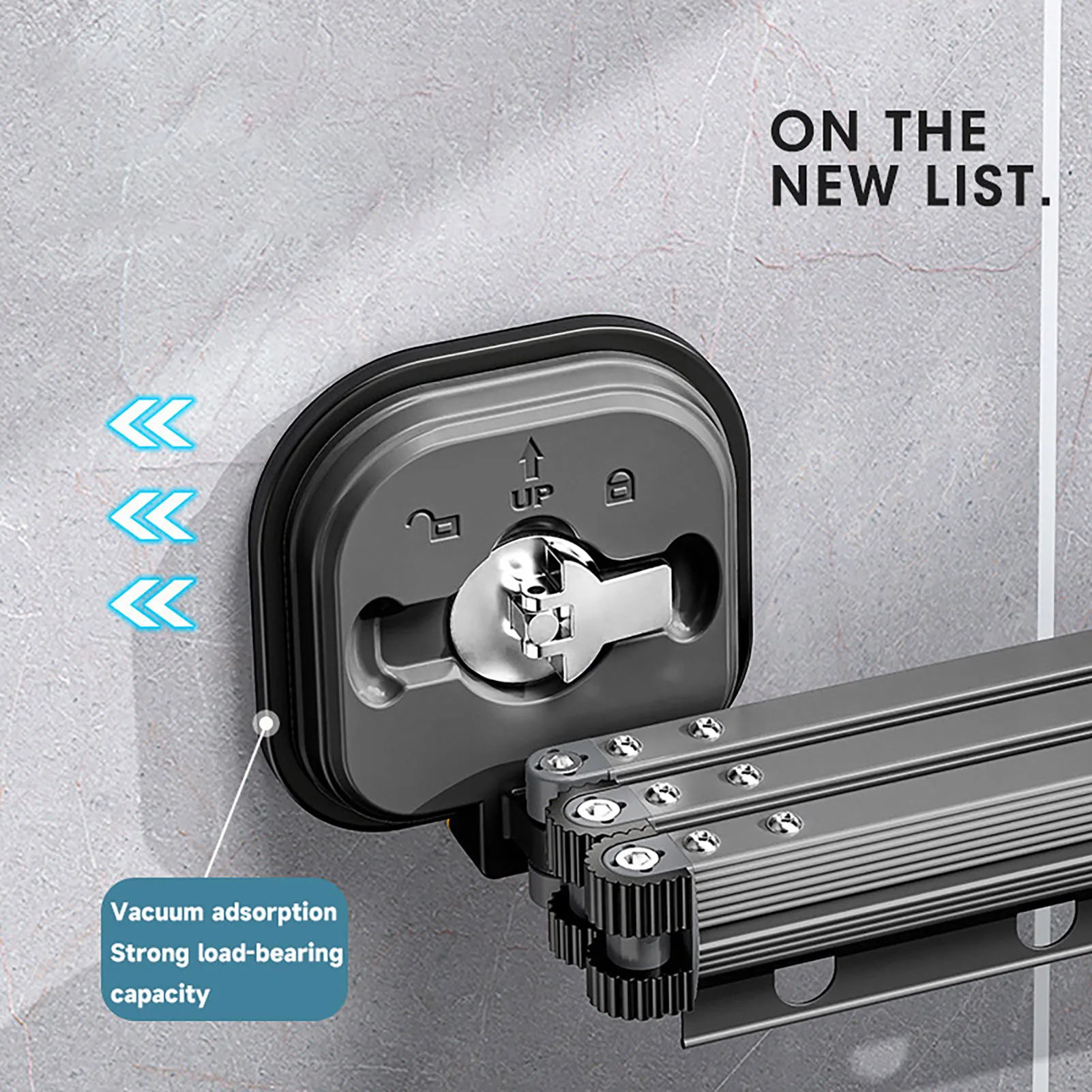 Suction Cup Folding Clothing Rack Wall Mount Laundry Drying Rack for Drying Towels Baby Clothes Bras