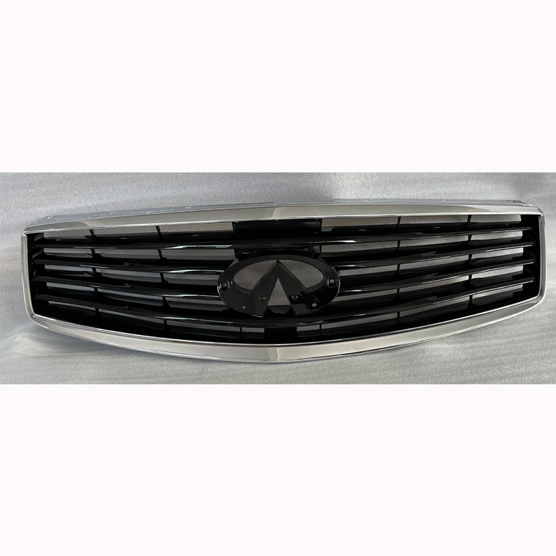 

Applicable to the electroplated outer frame + high-gloss black mesh core OE 62070-1BA0A for Infiniti EX25 grille from 2008 2012