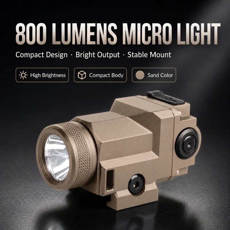 WL14 Mini Mountable Flashlight 800LM High Low Strobe Modes USB‑C Rechargeable Portable Outdoor Hand Torch