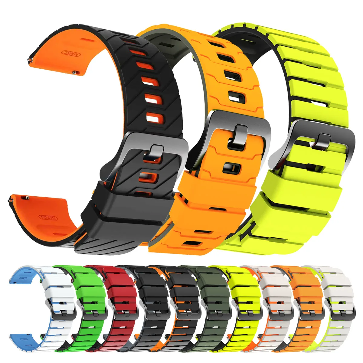 22 mm Silikonarmband für SUUNTO 9 PEAK Pro/9 PEAK DLC/5 PEAK/RACE 2 S/OCEAN/Run Uhrenarmband SUUNTO VERTICAL 2 Armbandzubehör