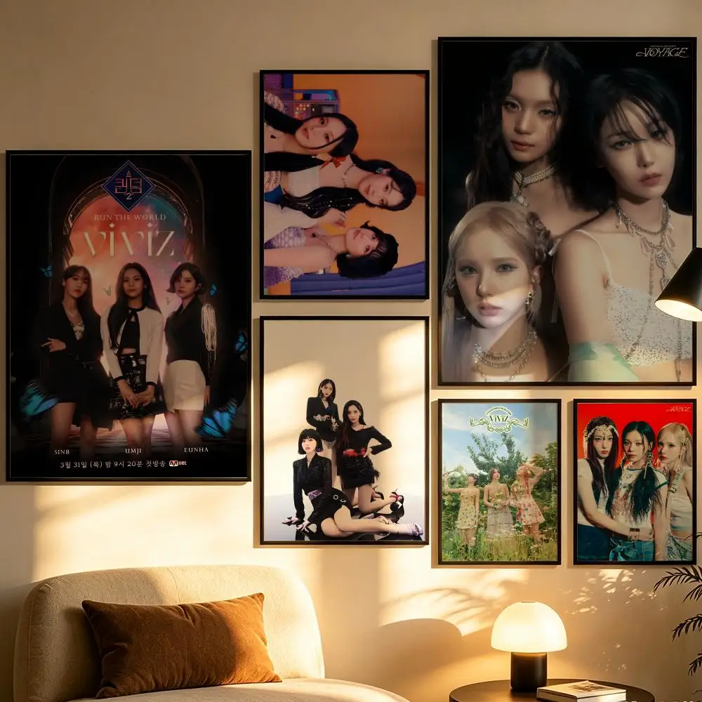 Póster decorativo de K-Pop V-VIVIZ, póster decorativo para sala de estar, dormitorio, estudio, decoración de oficina