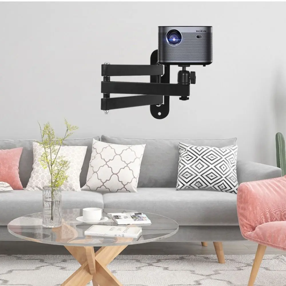Multi-angle Adjustable Projector Stand 360 Degrees Rotation Carbon Steel Wall Mounted Bracket Universal for XGIMI/JMGO/Xiaomi