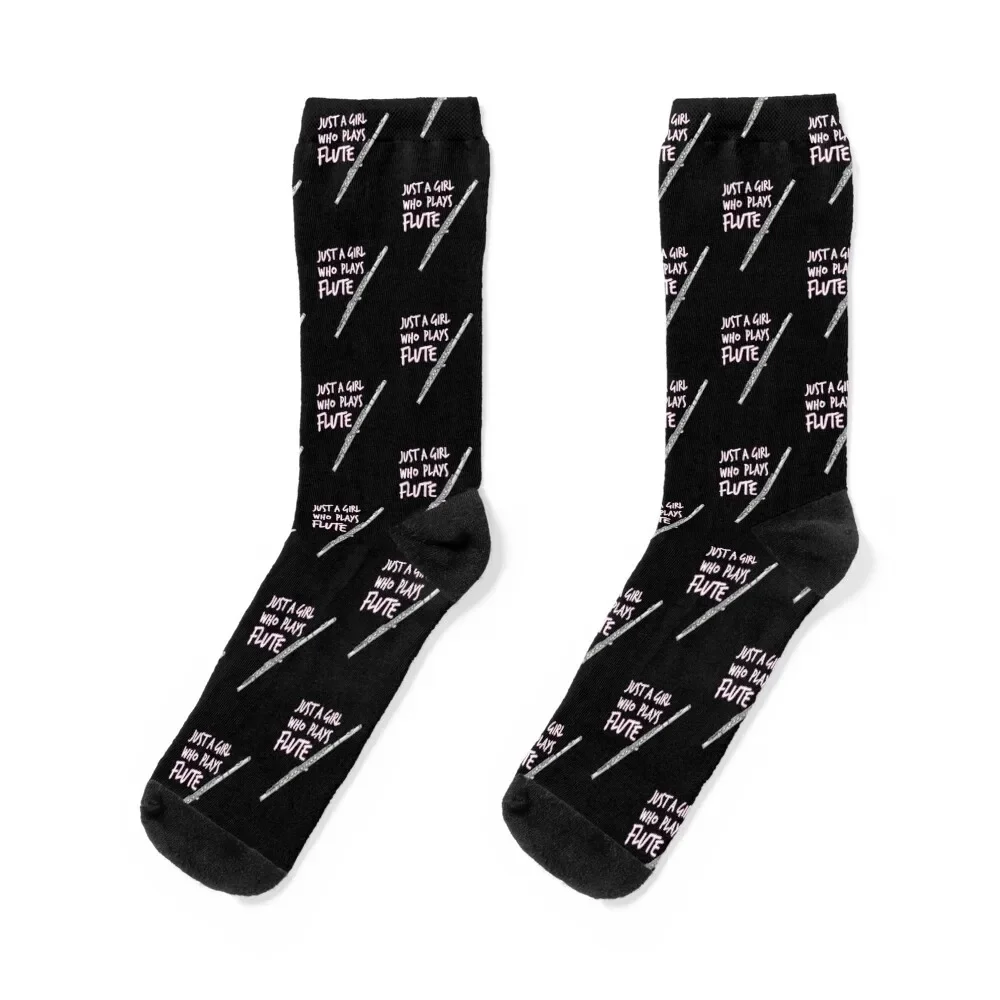 

Just A Girl Who Plays Flute Female Flutist Socks kids sports and leisure with print Crossfit Woman Socks Men's