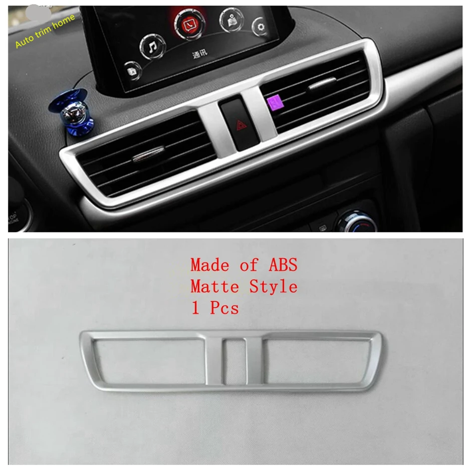 

Steering Wheel Central Control Frame Air Conditioner Outlet Vent Window Lift Switch Button Cover Trim Fit For Mazda 3 2017 2018