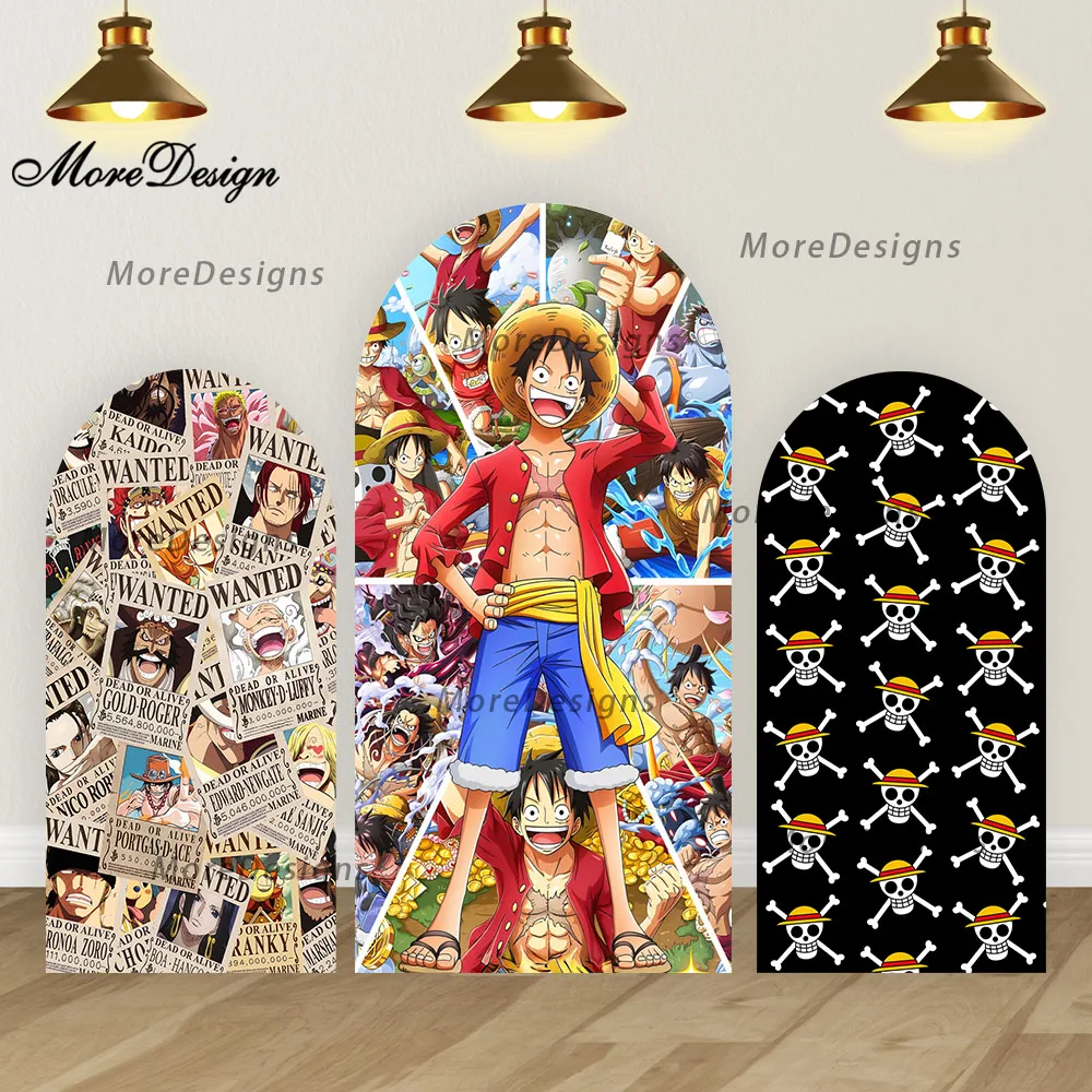 

One Piece Arch Photo Backdrop Covers Baby Shower Decoration Kids Birthday Party Polyester Double-sided Photography Props