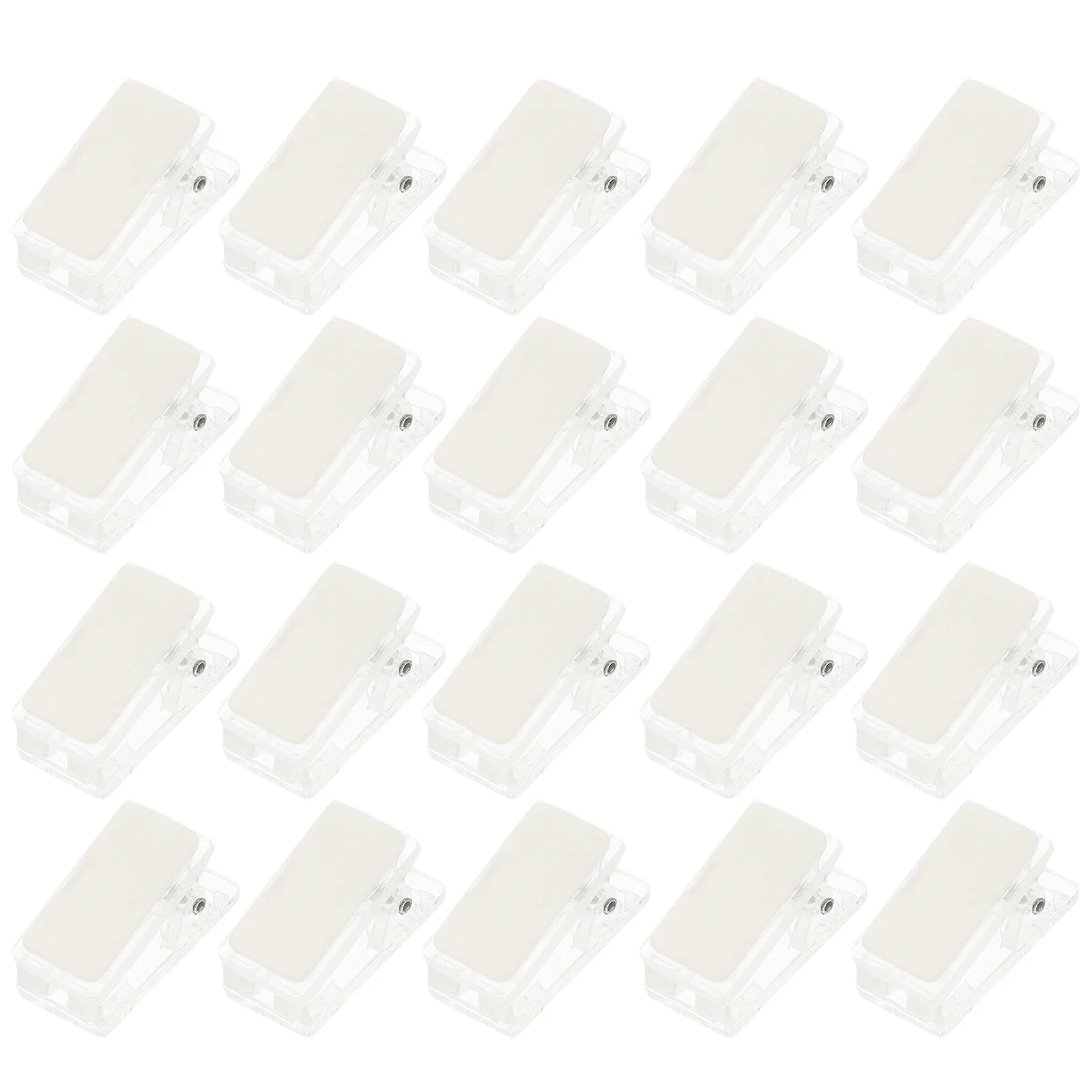 30 Pcs Tape Self-Adhesive Clip Posters Wall Name Cards Rug Mini Tongs for Serving