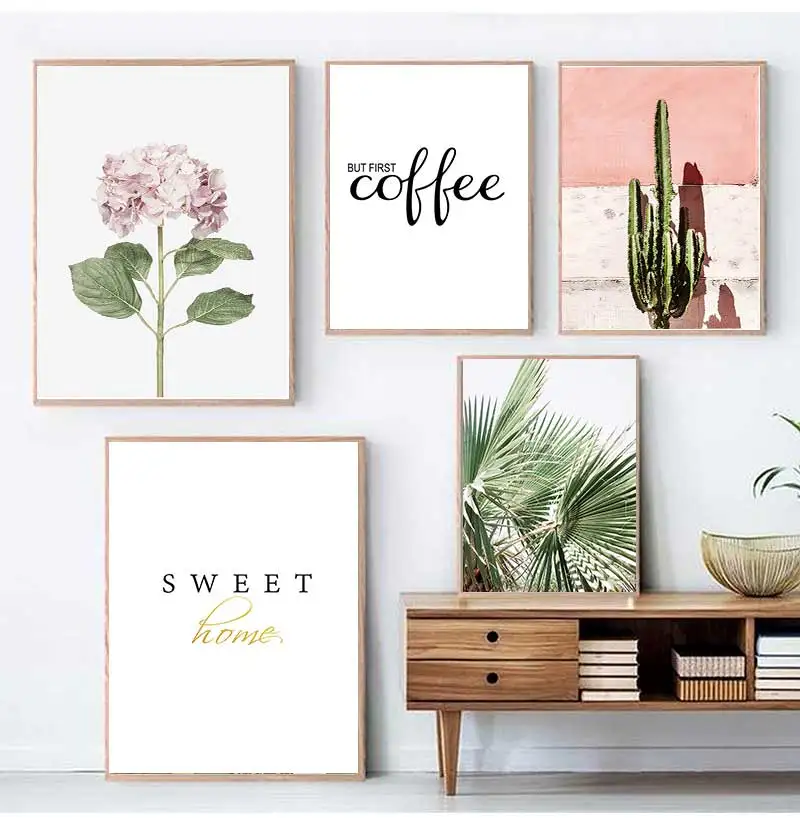 Kitchen Shop Cafe Wall Art s HD2862 Quote Decor Herbs Plants Canvas Prints Coffee Pictures